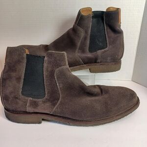 Johnston & Murphy Men's Chelsea Style Boot Size 13 Brown Suede Pull On MSRP $198